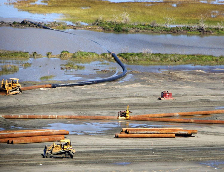 Construction site of restoration work