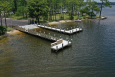 a dock and boat ramp