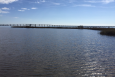 Marsh and shoreline habitat on Bay St. Louis in Mississippi.