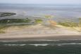 Aerial view of a Louisiana barrier island.