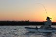 man fishing on Louisiana coast