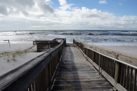 Boardwalk along a shore